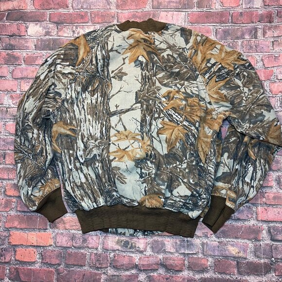 Vintage Duxbak Jacket Mens Large Camo Bomber Hunting Realtree Made USA Zip 90s - Picture 6 of 8